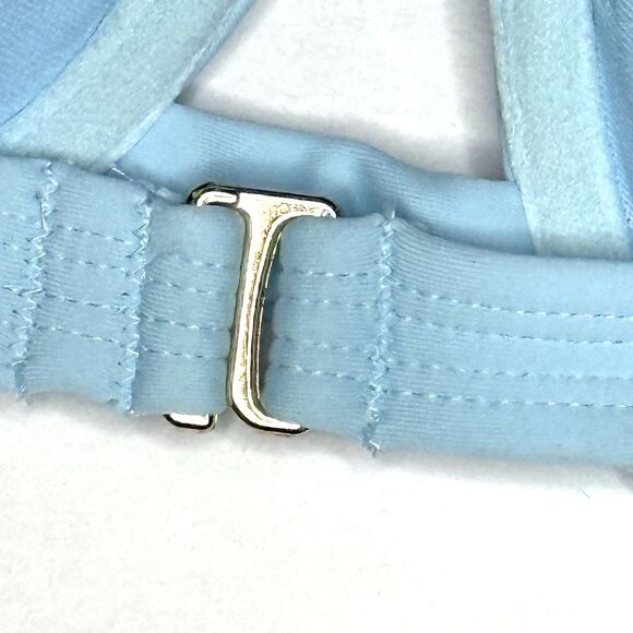 Xhiliration Junior's Women's Blue Shirred Underwire Adjustable Bikini Top New! - Picture 8 of 12